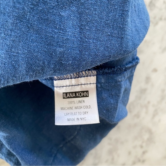 Ilana Kohn Blue Linen Gary Jumpsuit - Picture 5 of 9